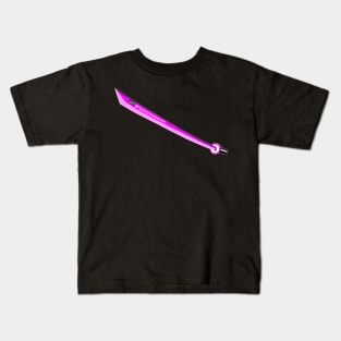 Katana with Blank Text, v. Code Magenta Pink Kids T-Shirt